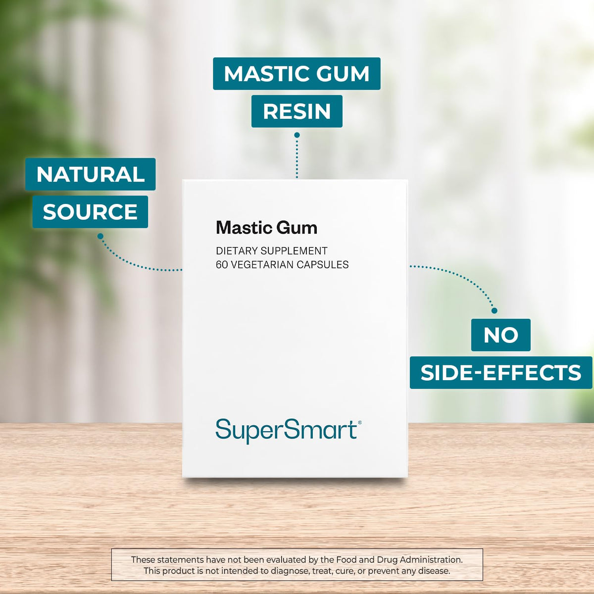 Supersmart Mastic Gum 2000mg - capsules végétariennes avec étiquette