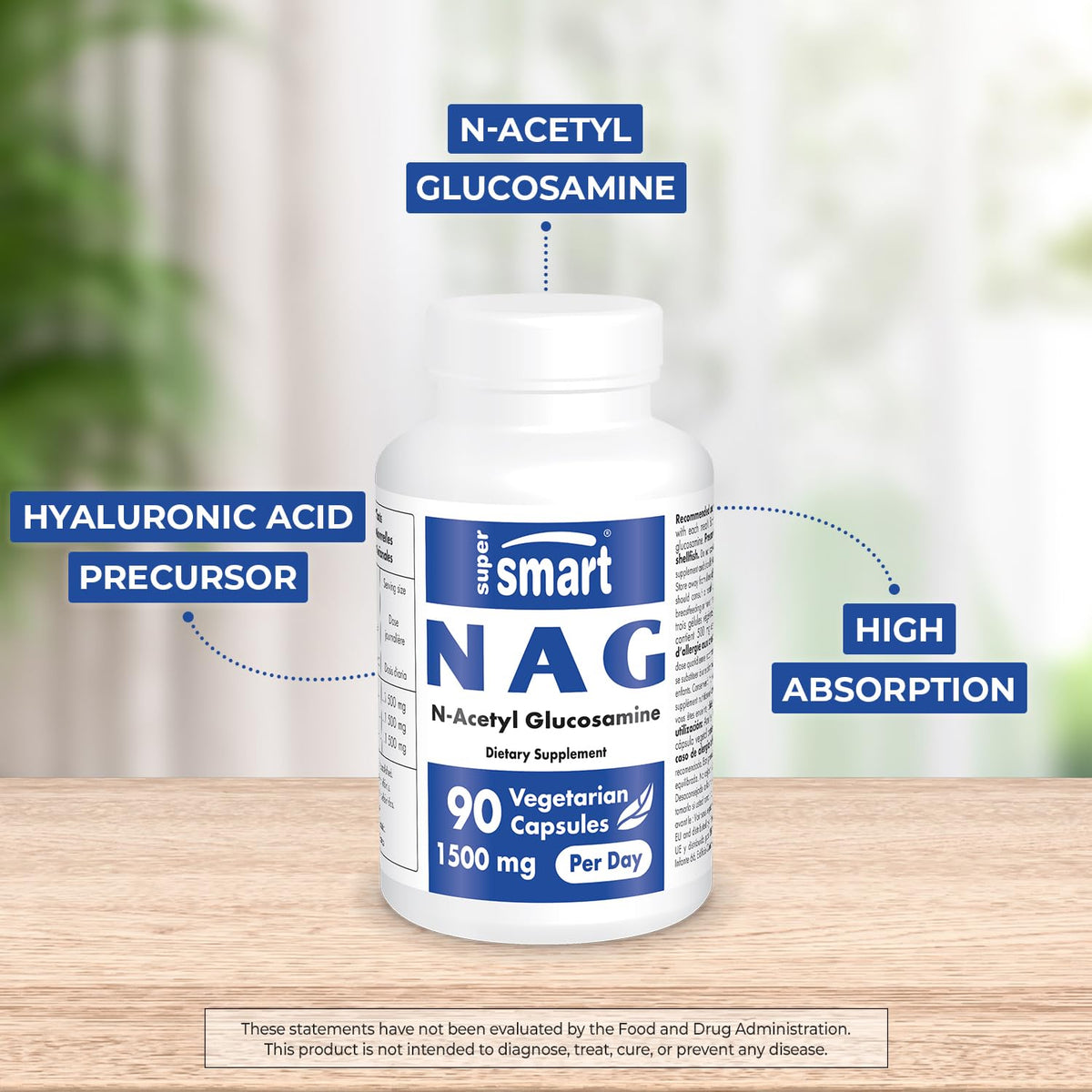Supersmart NAG 1500 mg capsules végétales