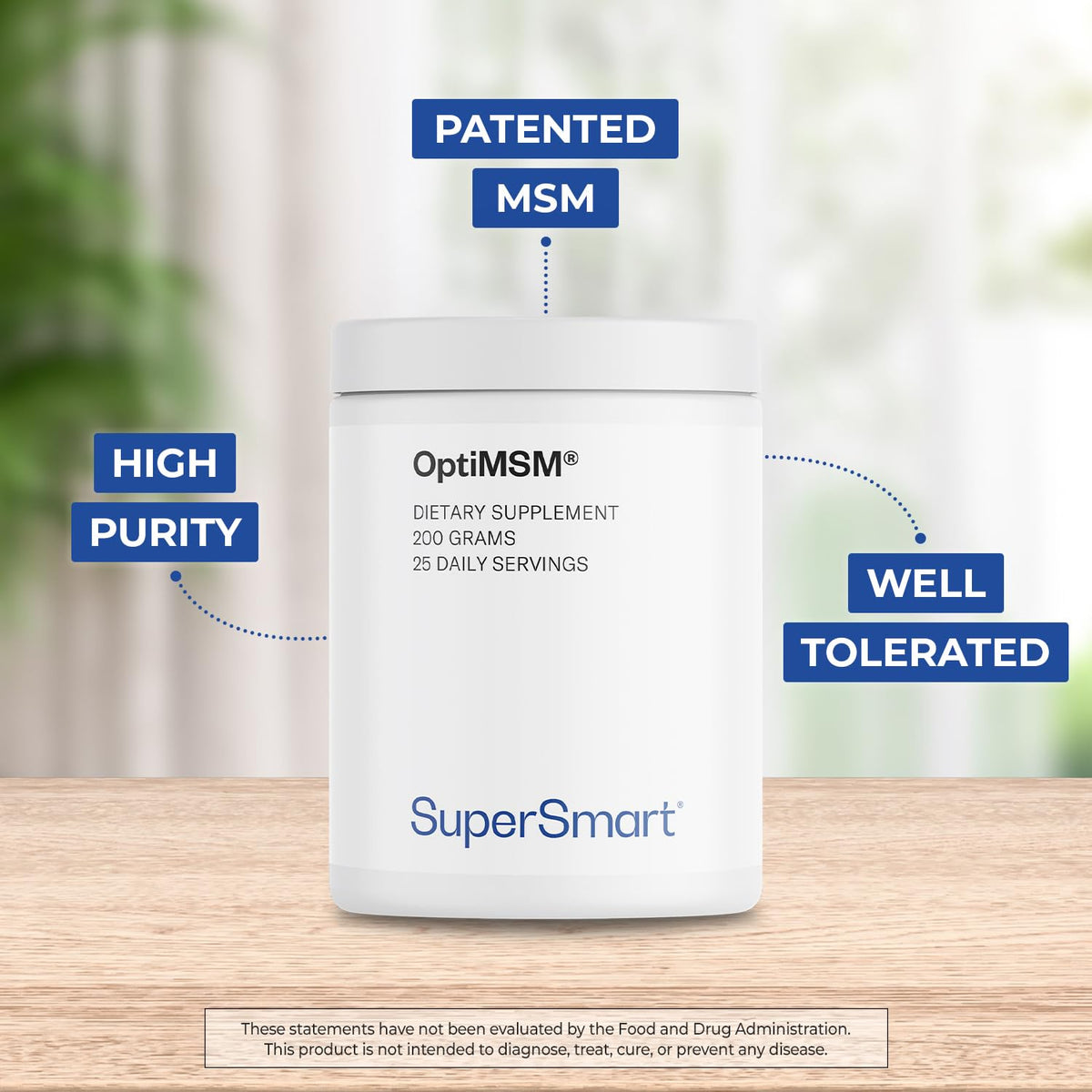 Supersmart OptiMSM complément alimentaire 200 g vue arrière