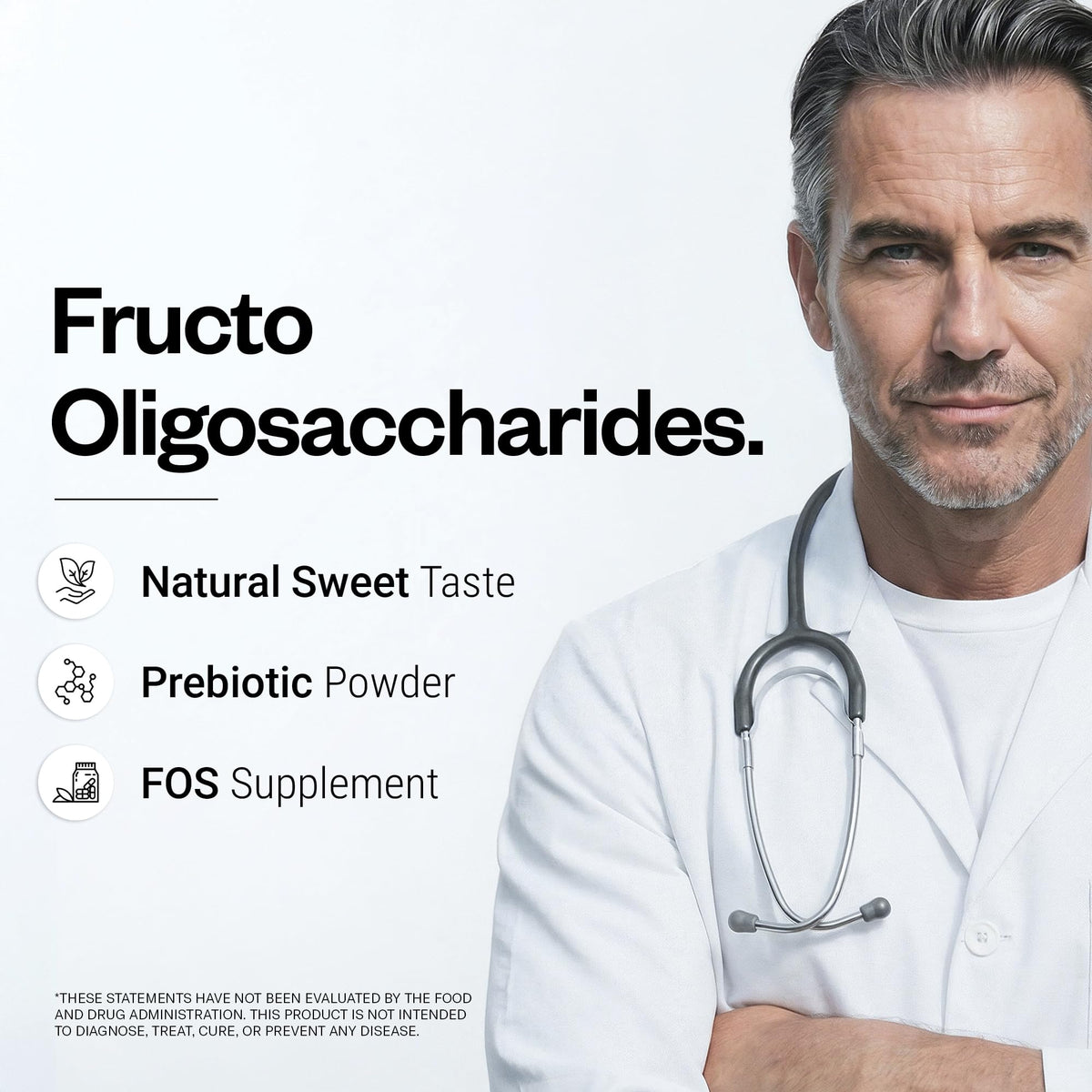 Supersmart Poudre d'Oligosaccharides Fructo 200 g - étiquette