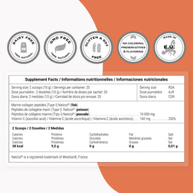 Supersmart Poudre de Collagène Marin Naticol 204 g emballage