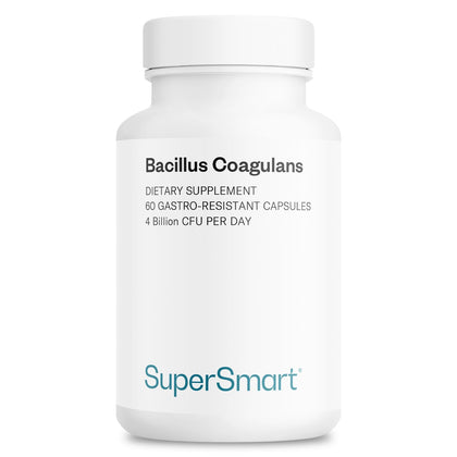 Supersmart Probiotiques Bacillus Coagulans 60 capsules, vue avant du produit