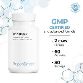 Supersmart Réparation ADN capsules sur fond clair