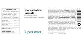 Supersmart SporesBiotics Formule 3-en-1 capsules gastro-résistantes