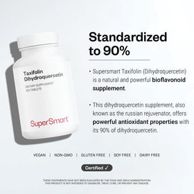 Supersmart Taxifoline 60mg présentée sur un fond neutre