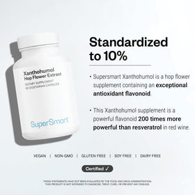 Supersmart Xanthohumol 150 mg présentation avec ingrédients