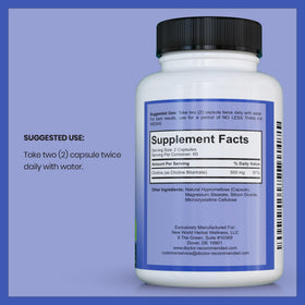 SUPPLEMENTS Choline 500 mg capsule close-up
