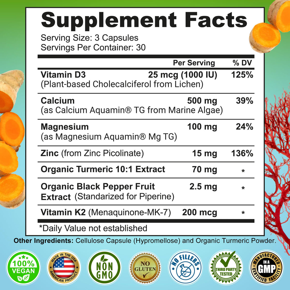SUPPLEMENTS STUDIO Calcium Végétal 500mg utilisation quotidienne