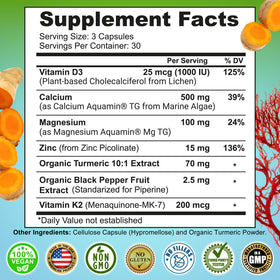 SUPPLEMENTS STUDIO Calcium Végétal 500mg utilisation quotidienne