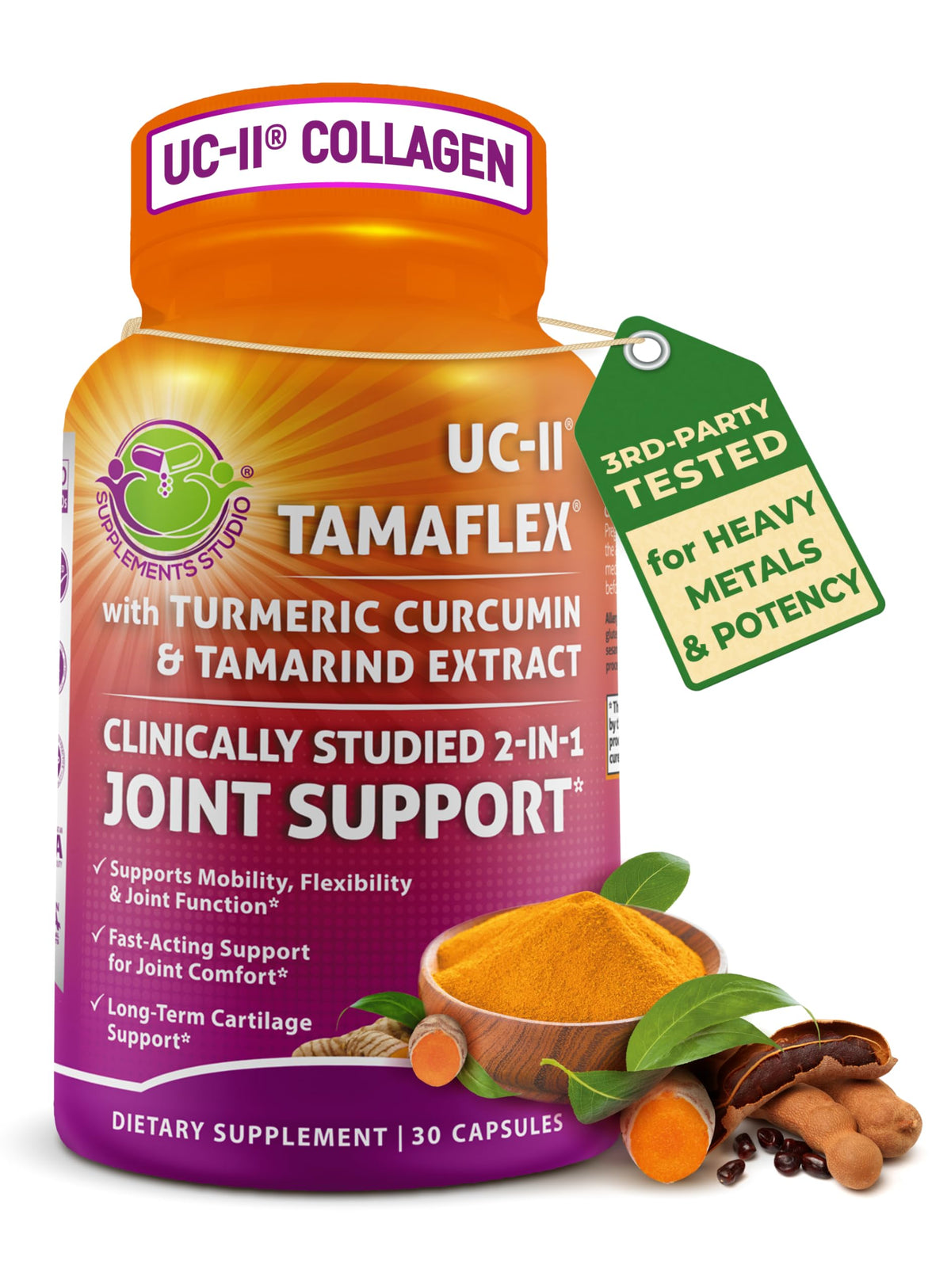 SUPPLEMENTS STUDIO Complément Alimentaire Articulaire UC-II vue de face