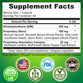 SUPPLEMENTS STUDIO Complément DIM 200mg avec légumes crucifères bio