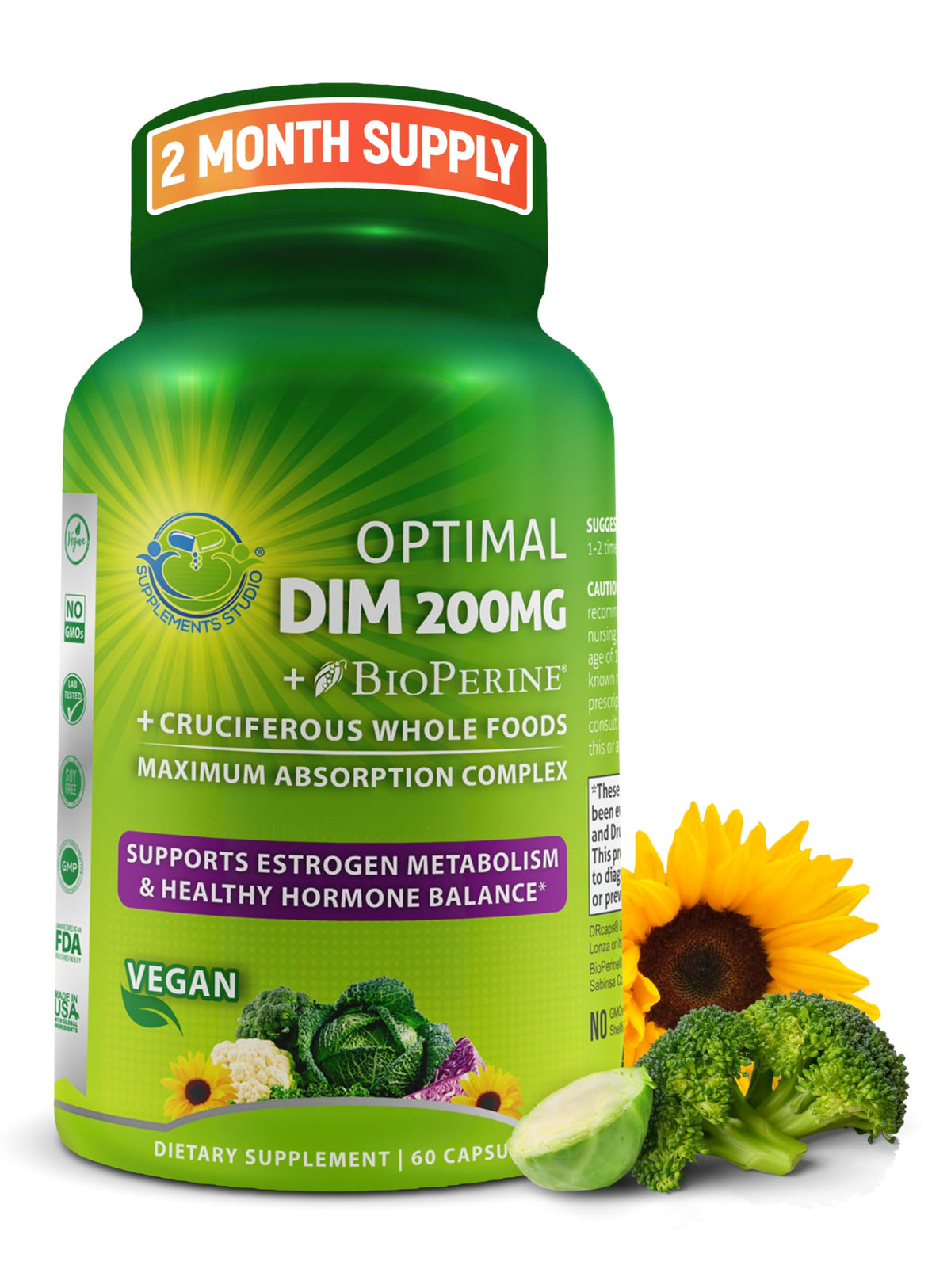 SUPPLEMENTS STUDIO Complément DIM 200mg vue de face