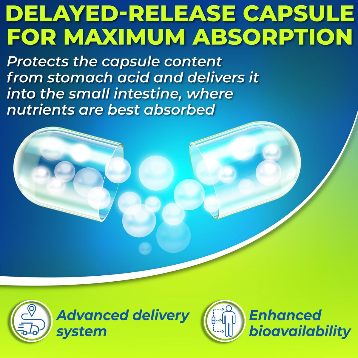 SUPPLEMENTS STUDIO complexe probiotique 3-en-1 capsules sur fond neutre