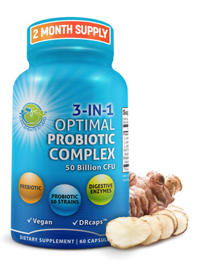 SUPPLEMENTS STUDIO complexe probiotique 3-en-1 capsules vue de face