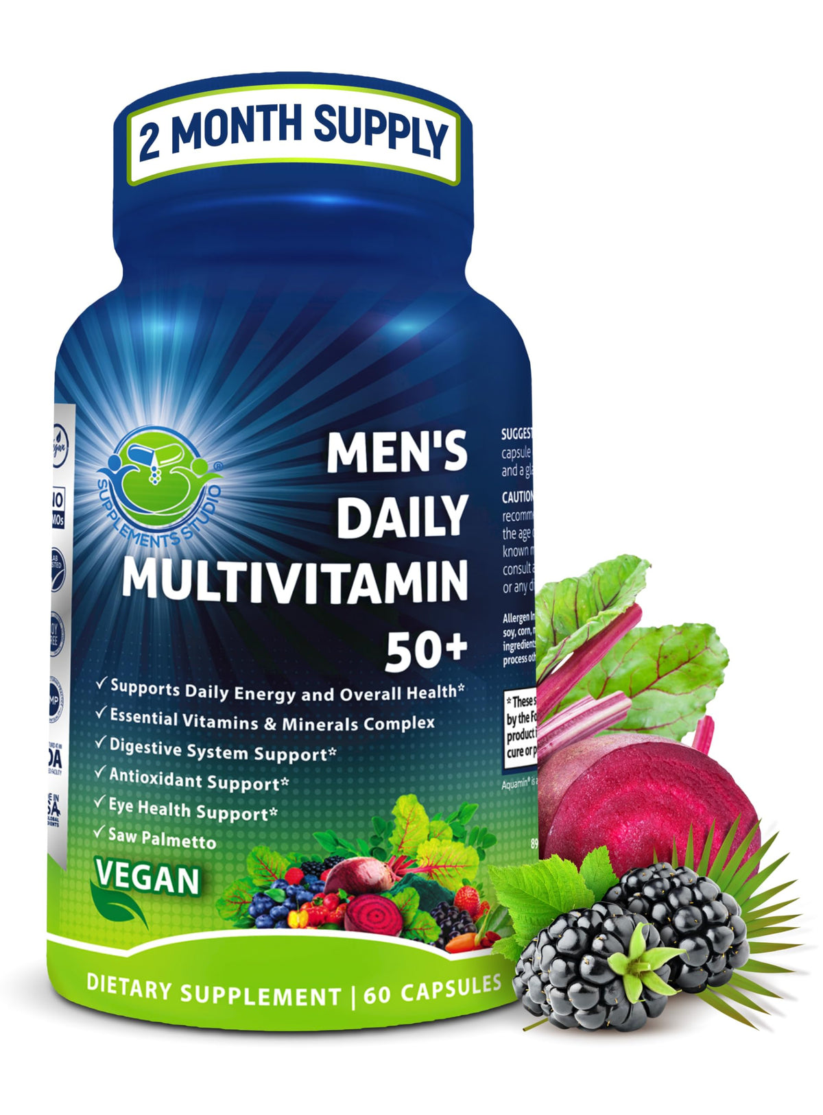 SUPPLEMENTS STUDIO Multivitamine Vegan Methylé 50+ vue de face