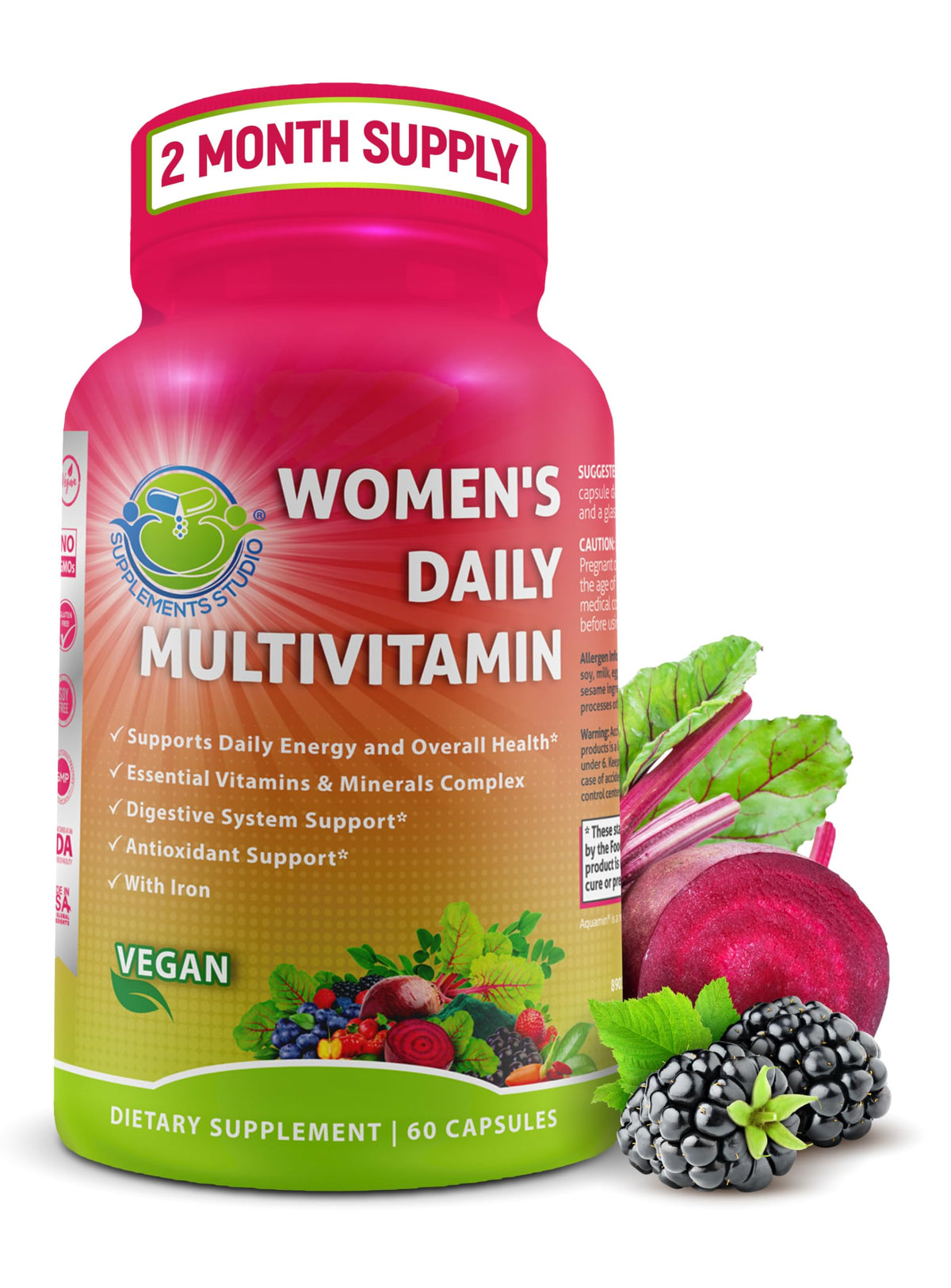 SUPPLEMENTS STUDIO Multivitamine Végétalienne Methylée capsule vue de face