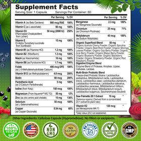 SUPPLEMENTS STUDIO Multivitamines Végétaliennes Methylées 60 capsules avec super-aliments
