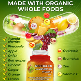 SUPPLEMENTS STUDIO Quercétine avec Bromélaïne 500 mg capsules
