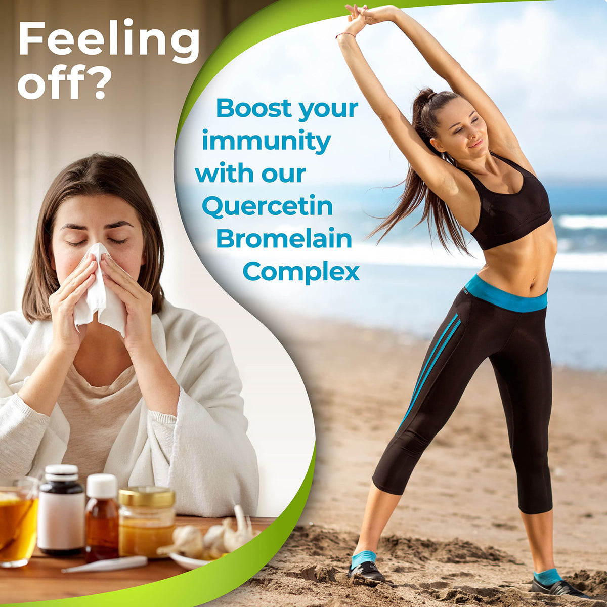 SUPPLEMENTS STUDIO Quercétine avec Bromélaïne 500 mg sur une table