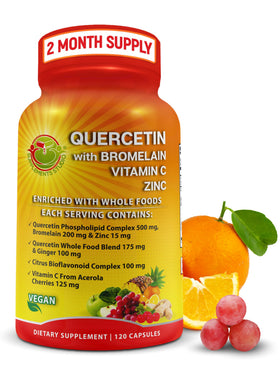 SUPPLEMENTS STUDIO Quercétine avec Bromélaïne 500mg capsules front view
