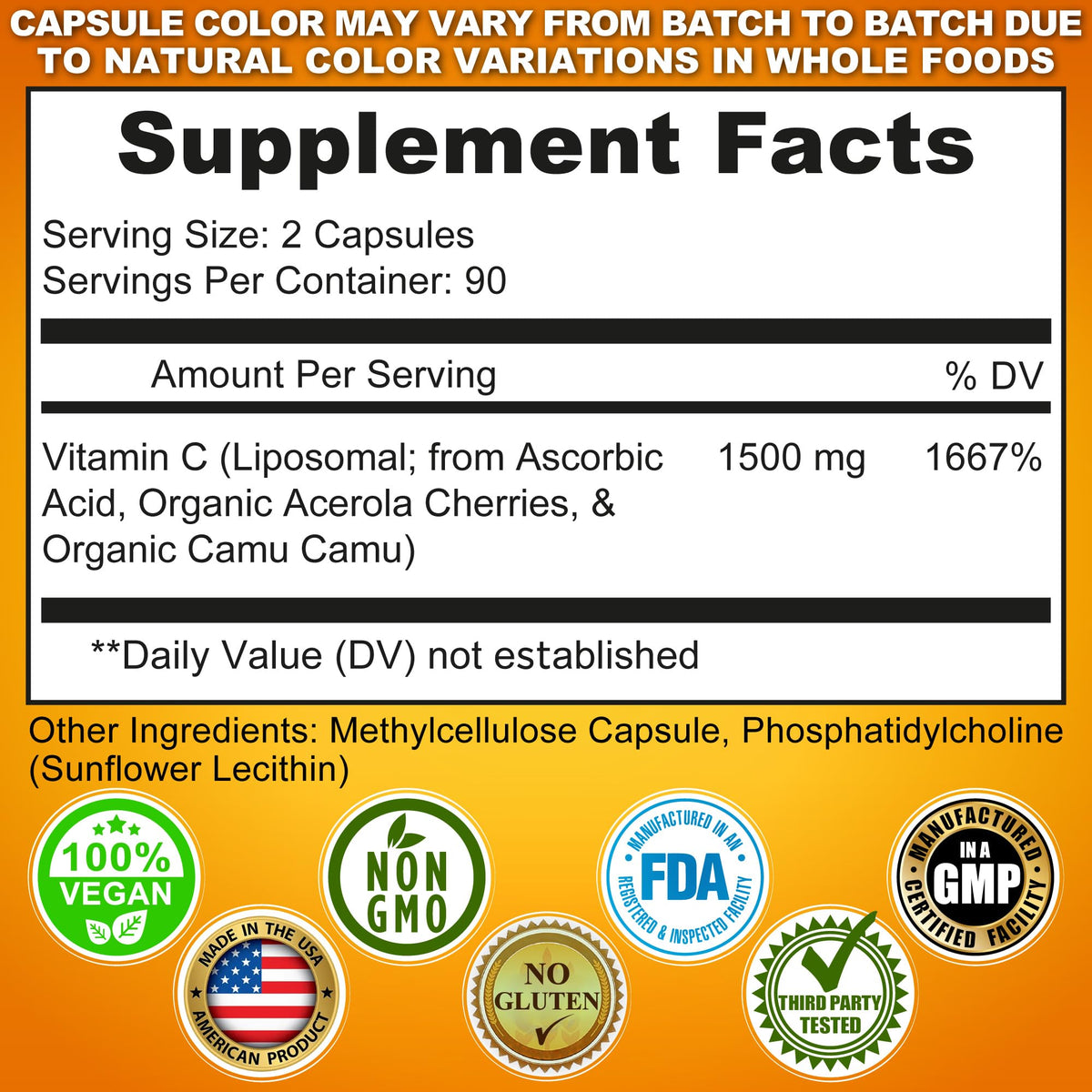 SUPPLEMENTS STUDIO Vitamine C Liposomale 1500mg gélules