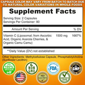 SUPPLEMENTS STUDIO Vitamine C Liposomale 1500mg gélules