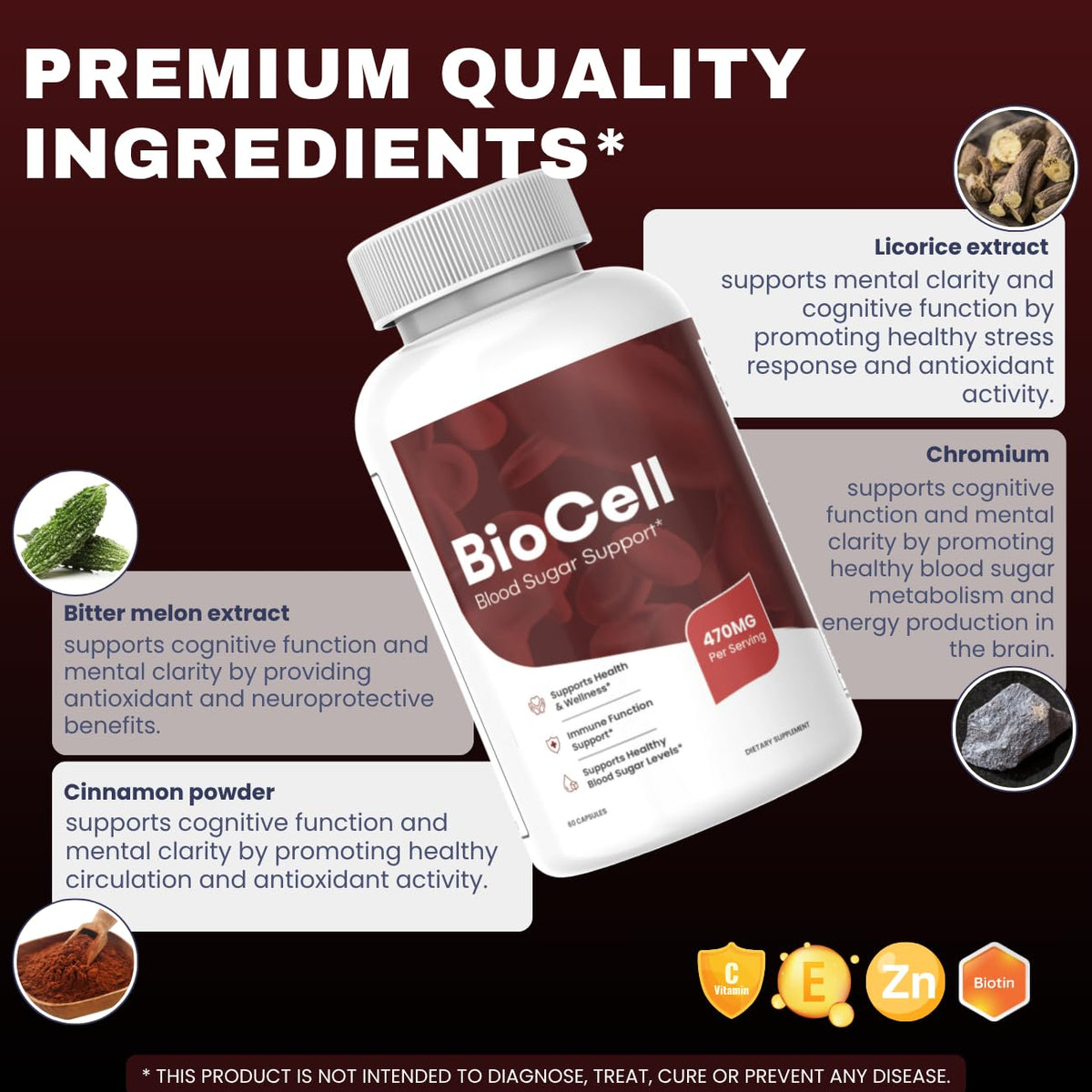 SuppNature Bio Cell Capsules étiquette avec informations nutritionnelles