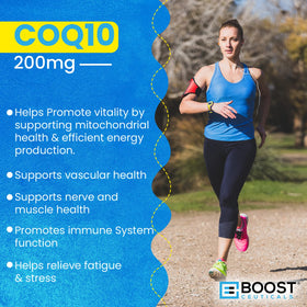 support CoQ10 200mg Vegan Capsules avec des ingrédients