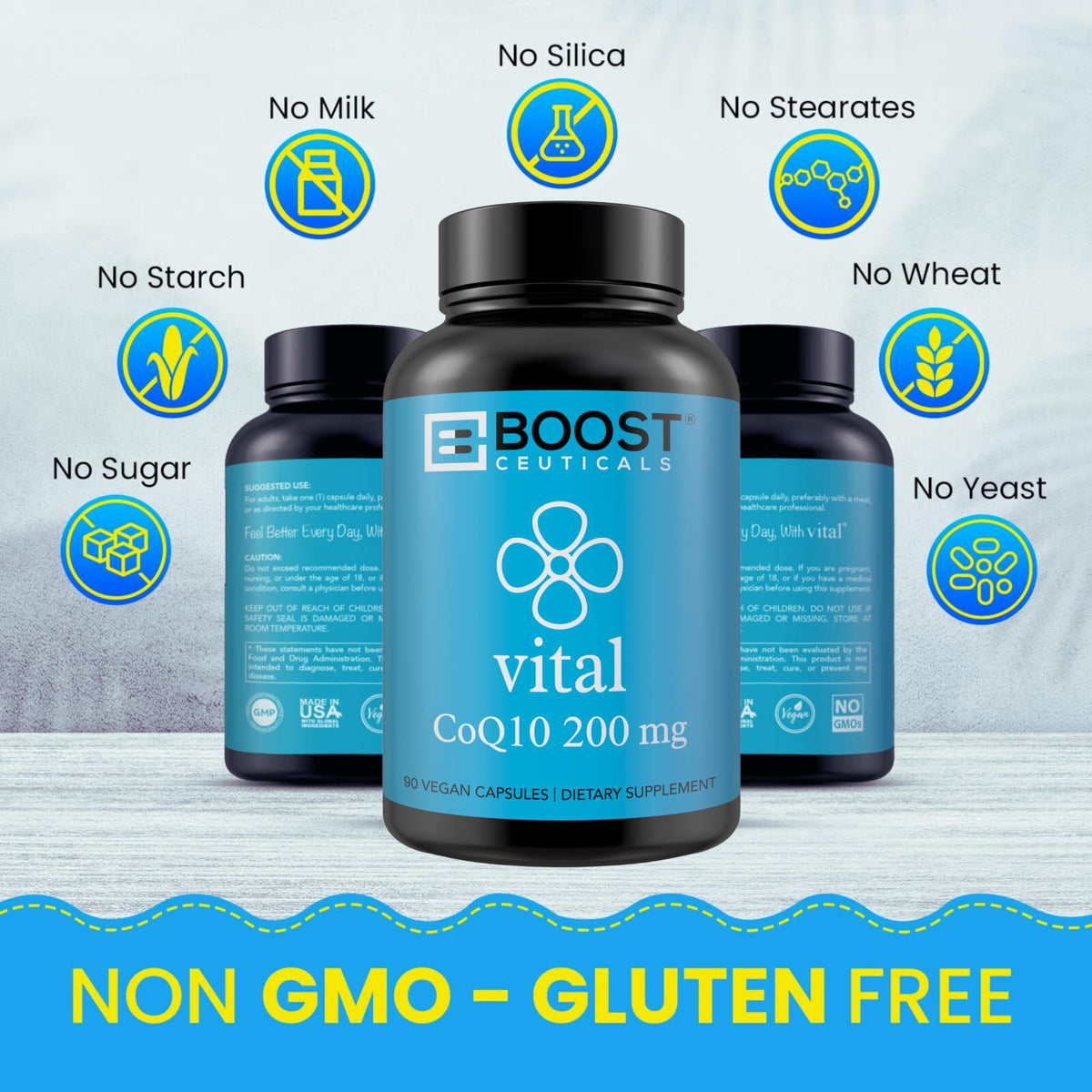 support CoQ10 200mg Vegan Capsules ouverte