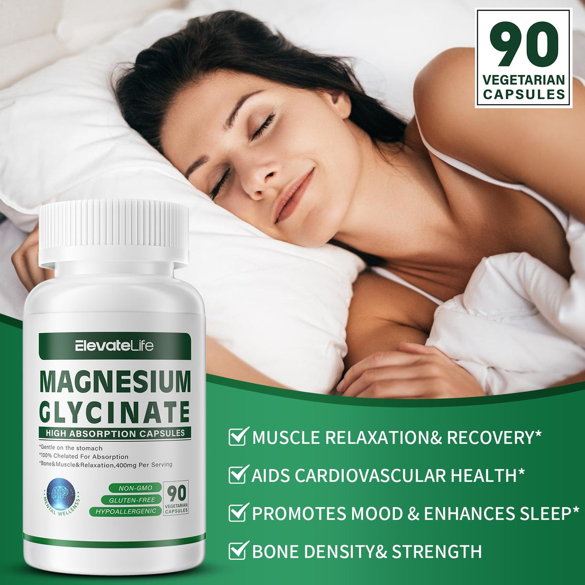 support Magnésium Glycinate capsules ouvertes montrant leur contenu