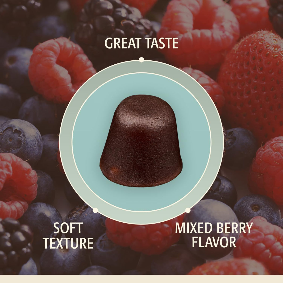 support ORGANIC Gummies Ashwagandha 600mg gummies framboise sur une table