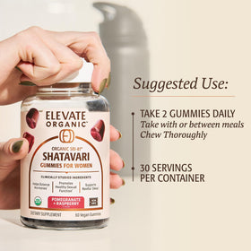 support ORGANIC Gummies Vegan Shatavari SRI-81 ingrédients sur l'étiquette
