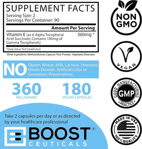 support Vitamine E 180mg capsules with a glass of water