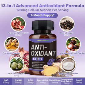 SUPRANOURISH Complément Antioxydant 13-en-1 capsules sur une table