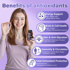SUPRANOURISH Complément Antioxydant 13-en-1 vue de côté avec capsules