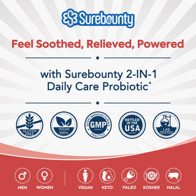 Surebounty Probiotiques - capsules sur une table