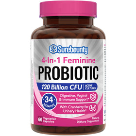 Surebounty Probiotiques pour Femmes 120 Milliards CFU boîte avant
