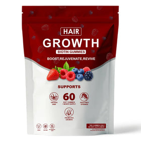SUUDUUL Gummies Croissance Cheveux 5000mcg Biotine devant du produit