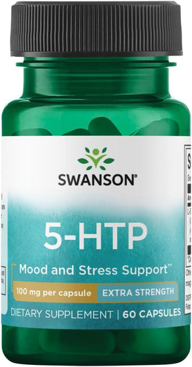 Swanson 5-HTP Extra Fort 100 mg, vue de l'avant de l'emballage