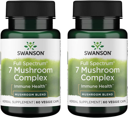 Swanson 7 Complex de Champignons 60 Capsules Végétales vue avant
