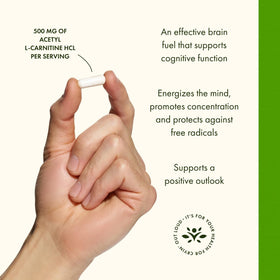 Swanson Acetyl-L-Carnitine capsules ouvertes sur une table