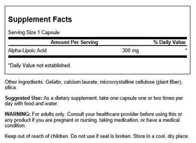 Swanson Acide Alpha Lipoïque 300 mg gélules intérieures