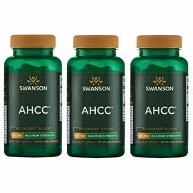 Swanson AHCC Extrait de Champignon 500 mg 60 Veg Caps - vue de face