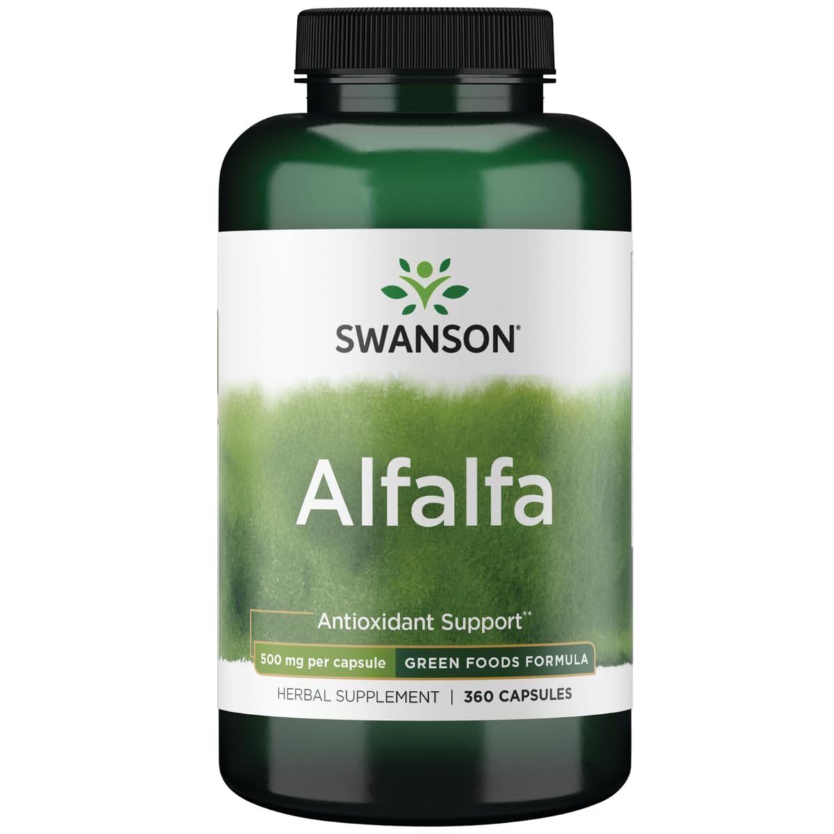 Swanson Alfalfa 500 mg capsules vue de face