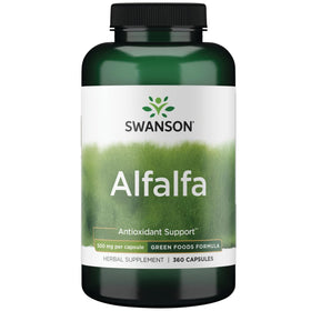 Swanson Alfalfa 500 mg capsules vue de face