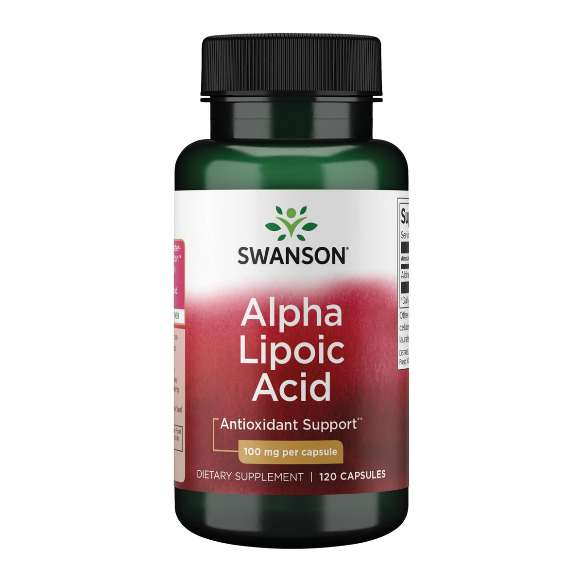 Swanson Alpha Lipoic Acid 100 mg 120 capsules vue de face