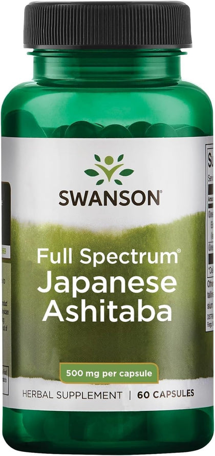 Swanson Ashitaba Japonais 500 mg Capsules, vue avant du packaging