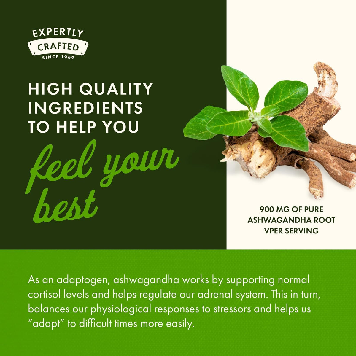 Swanson Ashwagandha, dosette de capsules ouverte