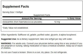 Swanson Astaxanthin 12 mg, gélules sur une surface
