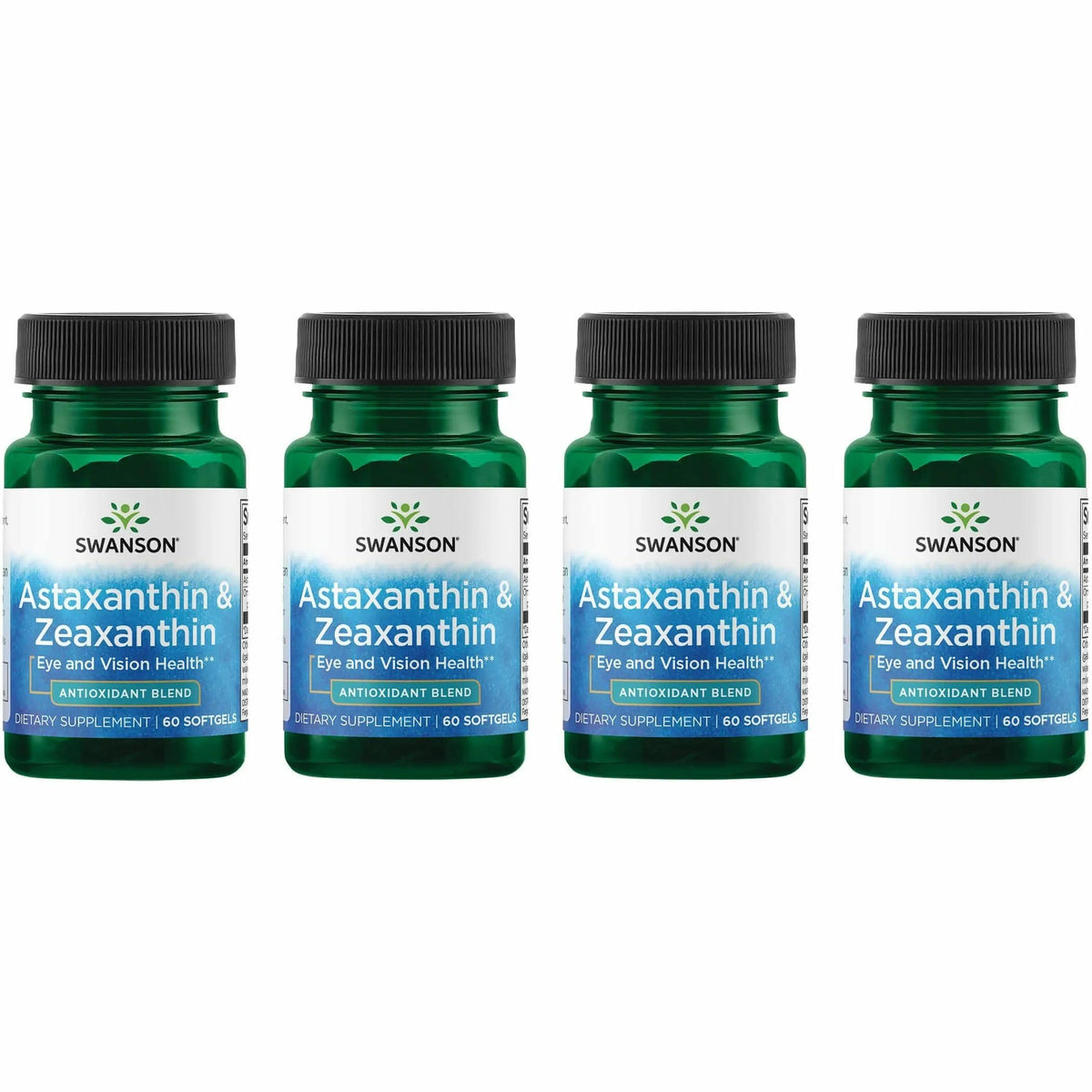 Swanson Astaxanthin et Zeaxanthin 60 gélules vue avant